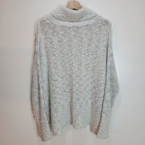 Lush Gray Knit Oversized Cowl Neck Sweater - Picture 7 of 9